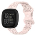 Fitbit Versa 3 Silikonarmband mit Muster (Hellrosa)