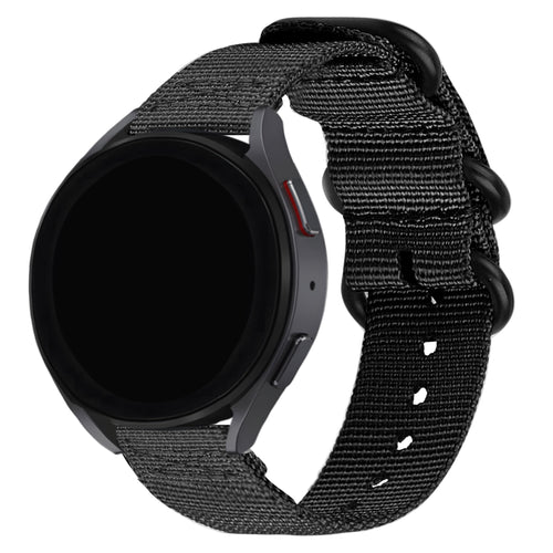 BALR Samsung Galaxy Watch 46mm Nylonarmband mit Schnalle (Schwarz)