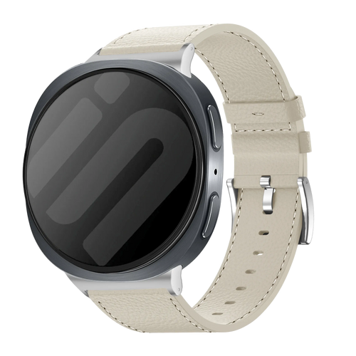 Samsung Galaxy Watch 8 - 40mm Leather Grain Strap (Beige)