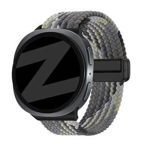 Bandz Samsung Galaxy Watch 8 - 44mm Magnetisches Geflochtenes Armband (Mandala Schwarz)