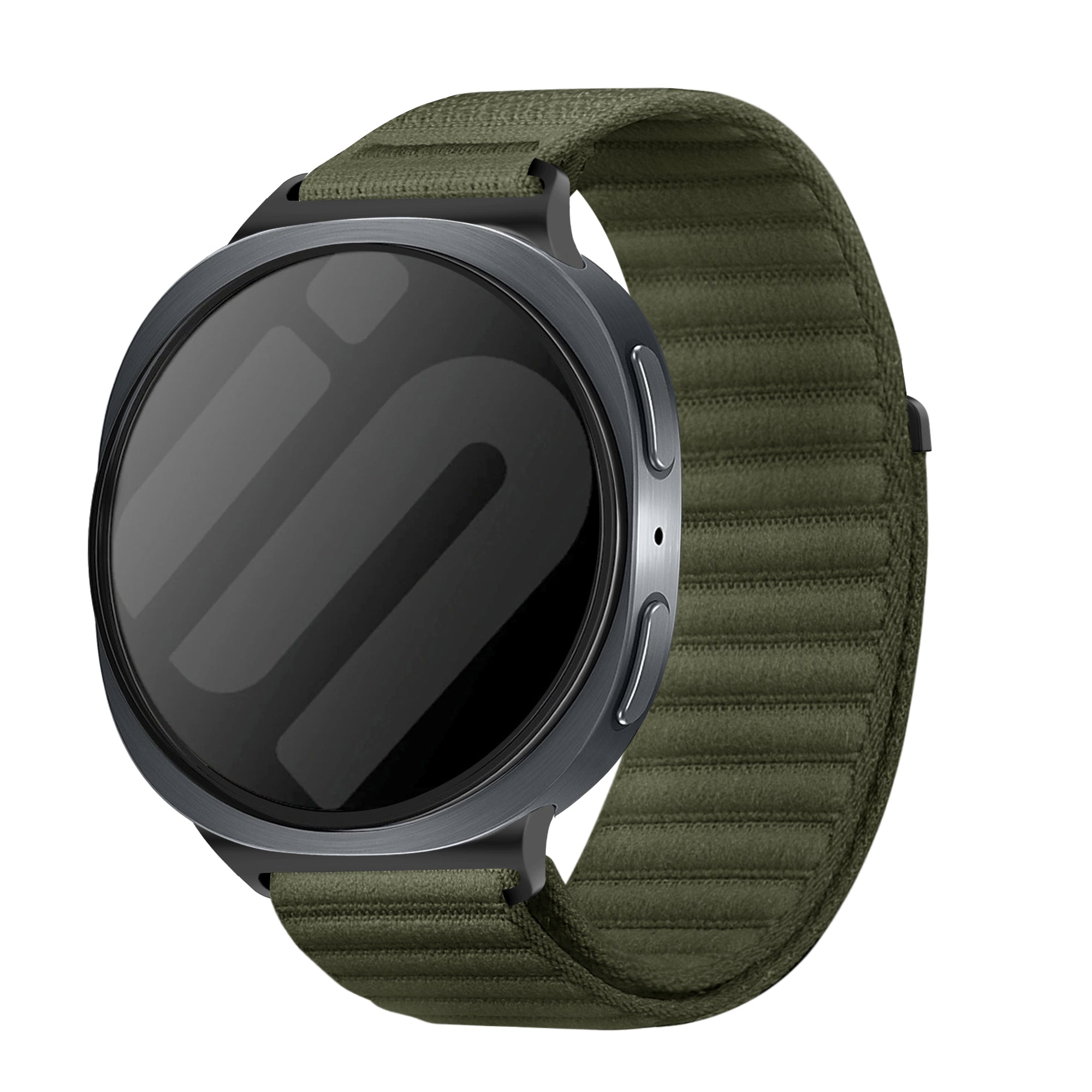 Samsung Galaxy Watch 8 - 40mm Wave Nylonarmband (Dunkel Grün)