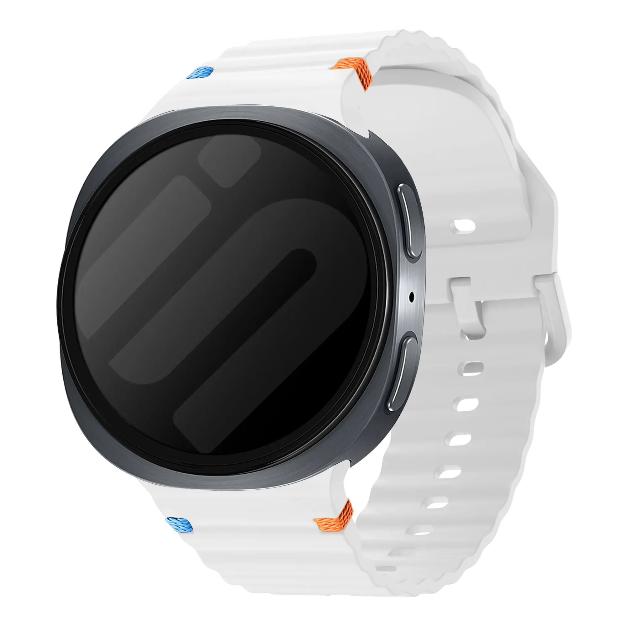 Samsung Galaxy Watch 8 Classic Wave Silikonarmband (Weiß)
