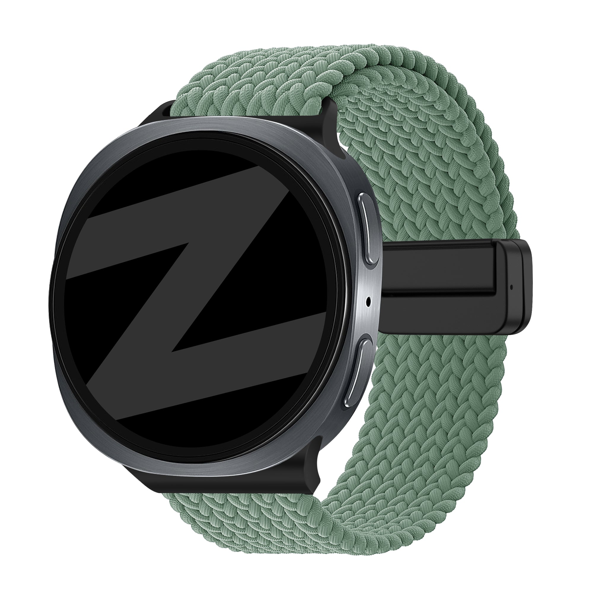 Bandz Samsung Galaxy Watch 8 - 44mm Magnetisch Geflochtenes Armband (Viridiangrün)