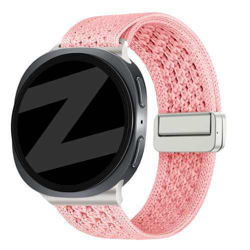 Bandz Samsung Galaxy Watch 8 - 40mm Vintage Nylon Armband (Rosa)