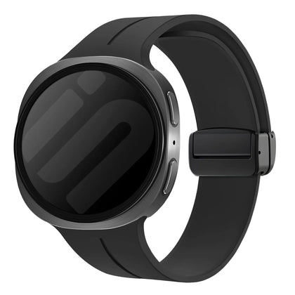 Samsung Galaxy Watch 9 - 44mm D-Schnalle Silikonarmband (Schwarz)