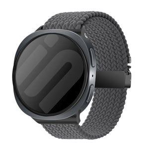 Samsung Galaxy Watch 8 - 44mm Braided Strap with P-Buckle (Dark Grey)