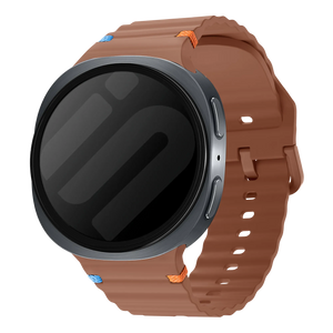 Samsung Galaxy Watch 8 - 44mm Wave Silicone Strap (Brown)