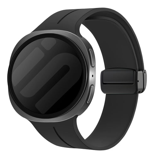 Samsung Galaxy Watch 8 - 44mm D-Schnalle Silikonarmband (Schwarz)