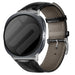 Samsung Galaxy Watch 8 - 40mm Leather Crocodile Strap (Black)