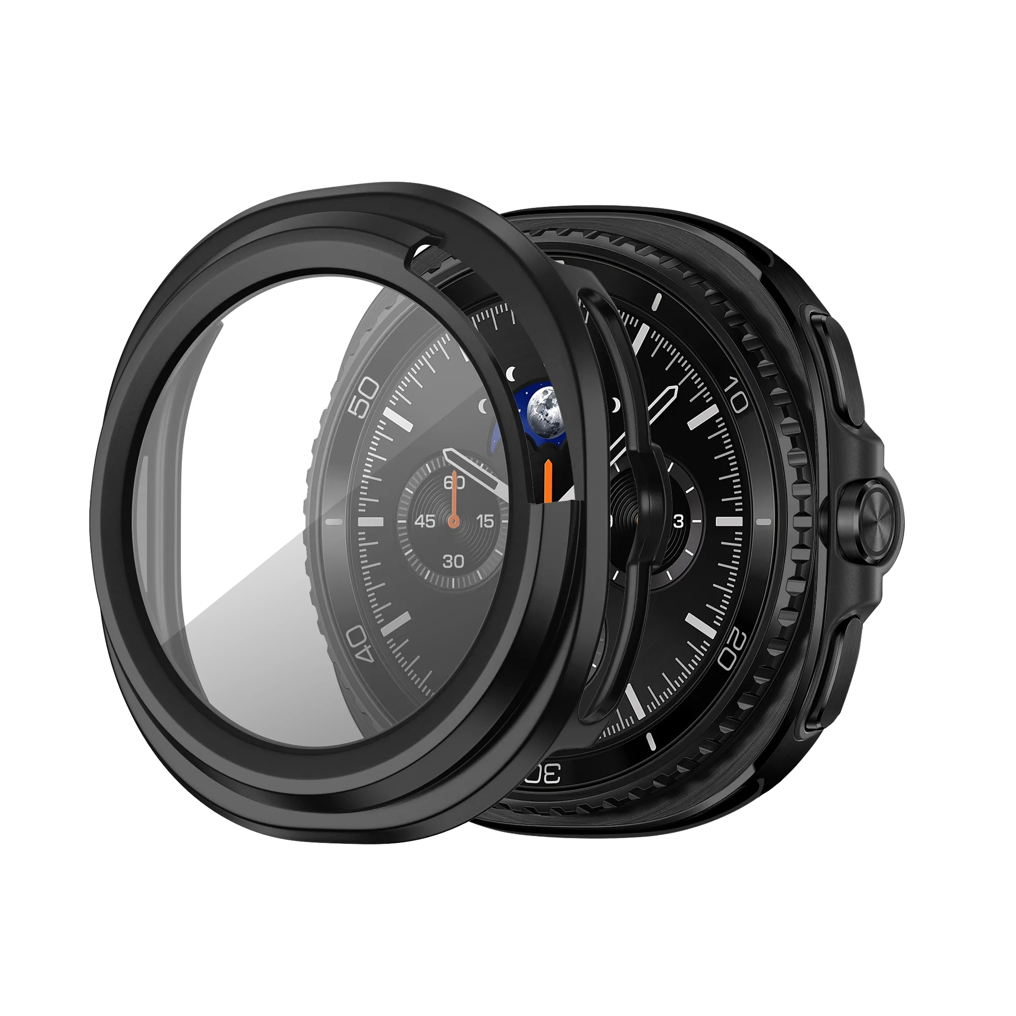 Bandz Samsung Galaxy Watch 8 Classic PC Hülle mit Glas (Schwarz)
