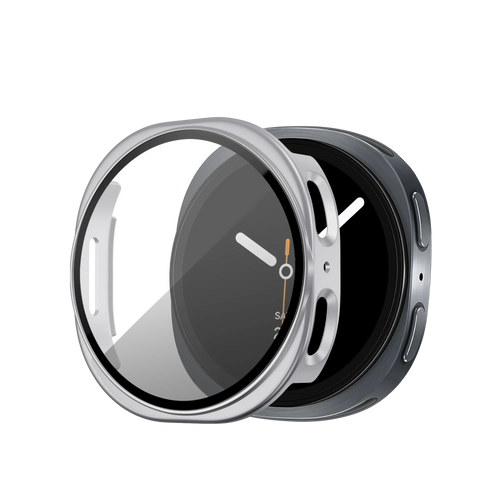 Bandz Samsung Galaxy Watch 8 - 44mm PC Hülle mit Glas (Silber)