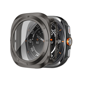 Bandz Samsung Galaxy Watch Ultra PC-Gehäuse mit Glass (Titan Grau)