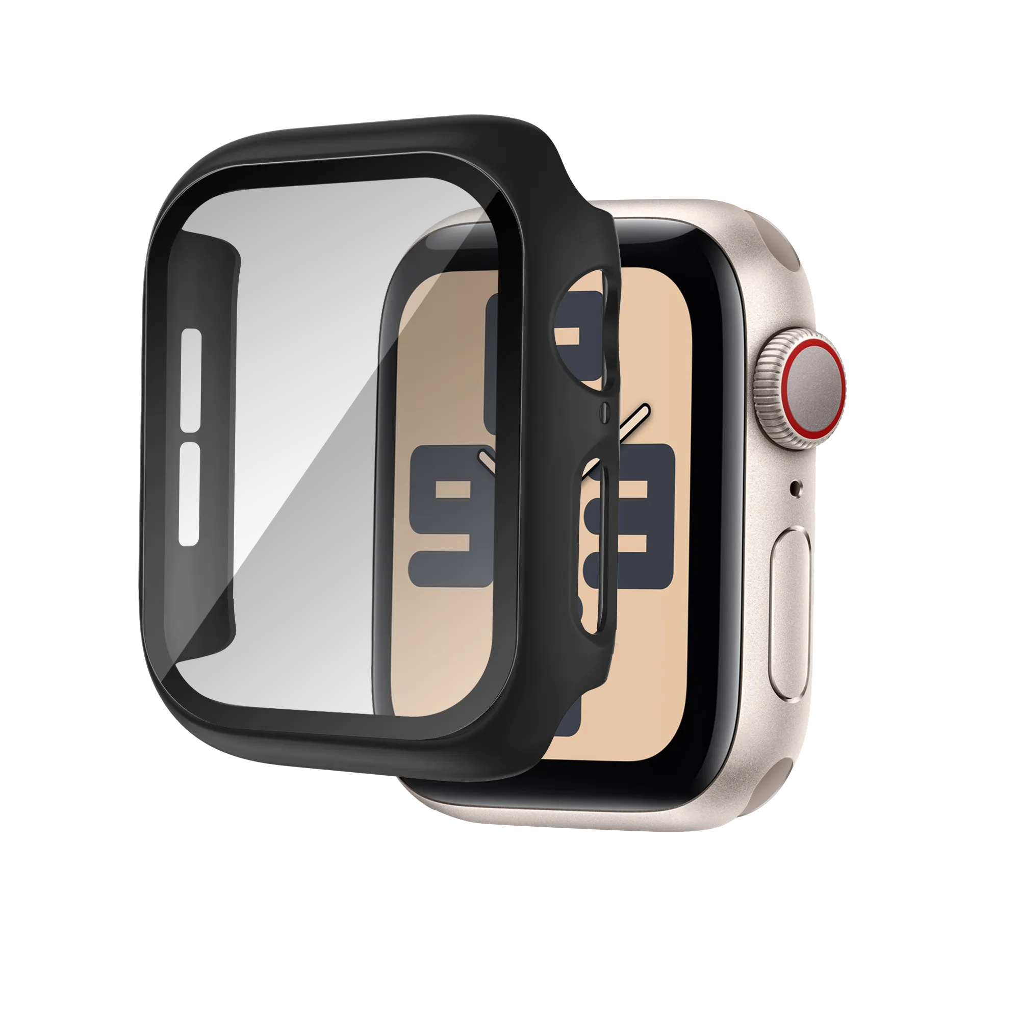 Bandz Apple Watch 10 & 11 PC-Gehäuse mit Glass (Schwarz)