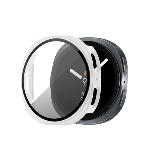 Bandz Samsung Galaxy Watch 8 - 44mm PC Hülle mit Glas (Weiß)