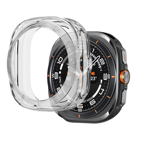 Bandz Samsung Galaxy Watch Ultra galvanisiertes TPU-Gehäuse (Transparent)