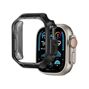 Bandz Apple Watch Ultra - 49mm galvanisiertes TPU-Gehäuse (Schwarz)