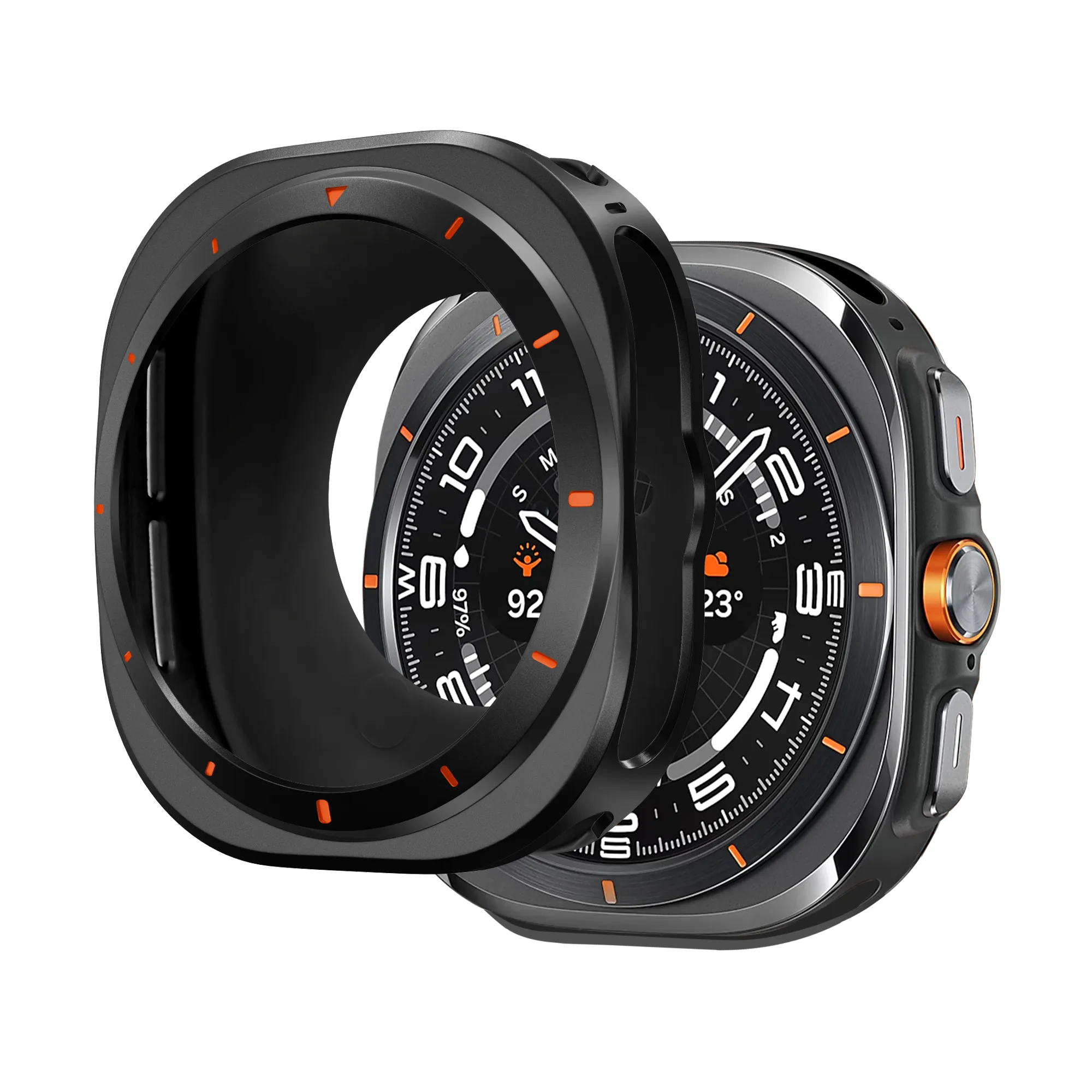 Bandz Samsung Galaxy Watch Ultra Metall Hülle (Schwarz)