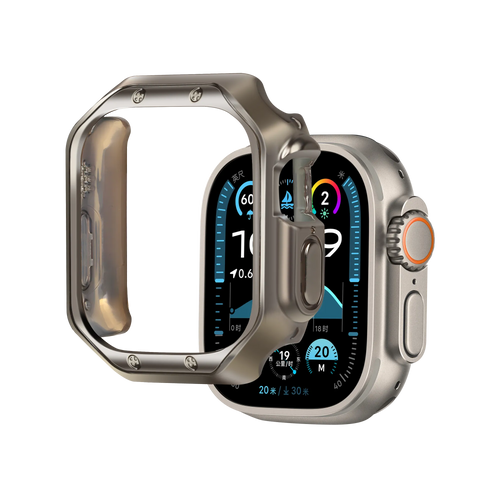 Bandz Apple Watch Ultra - 49mm galvanisiertes TPU-Gehäuse (Titan)