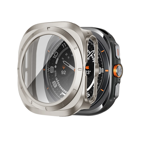 Bandz Samsung Galaxy Watch Ultra PC-Gehäuse mit Glass (Titan)