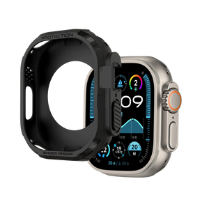Bandz Apple Watch Ultra - 49mm robustes TPU-Hülle (Schwarz)