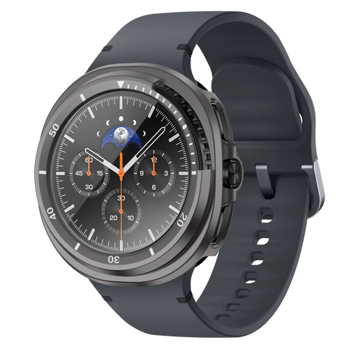 Bandz Samsung Galaxy Watch 8 Classic Bezel Cover mit Glas (Titan Grau/Weiß)