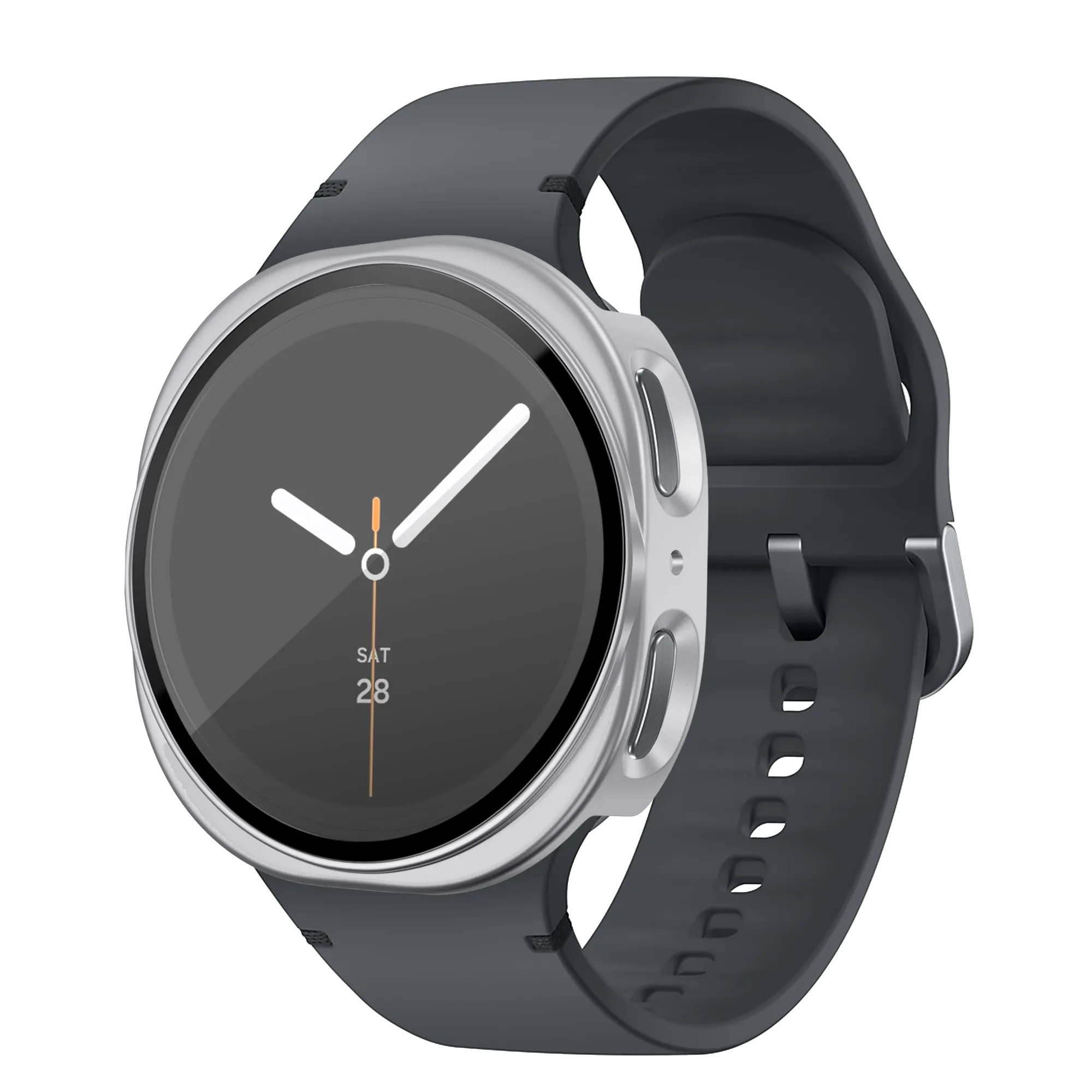 Bandz Samsung Galaxy Watch 8 - 40mm PC Hülle mit Glas (Silber)