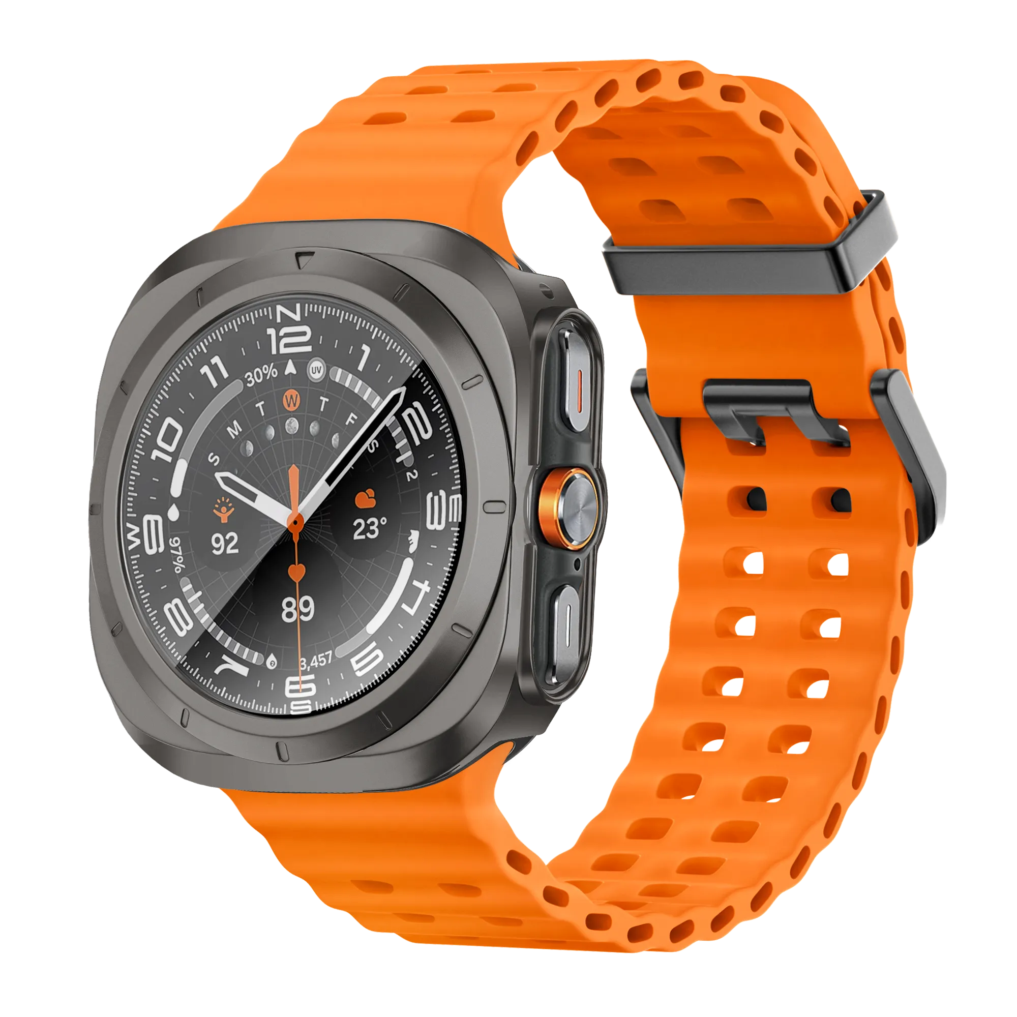 Bandz Samsung Galaxy Watch Ultra PC-Gehäuse mit Glass (Titan Grau)