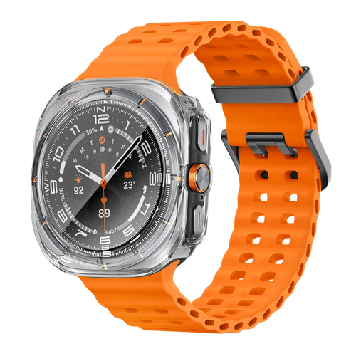 Bandz Samsung Galaxy Watch Ultra PC-Gehäuse mit Glass (Transparent)