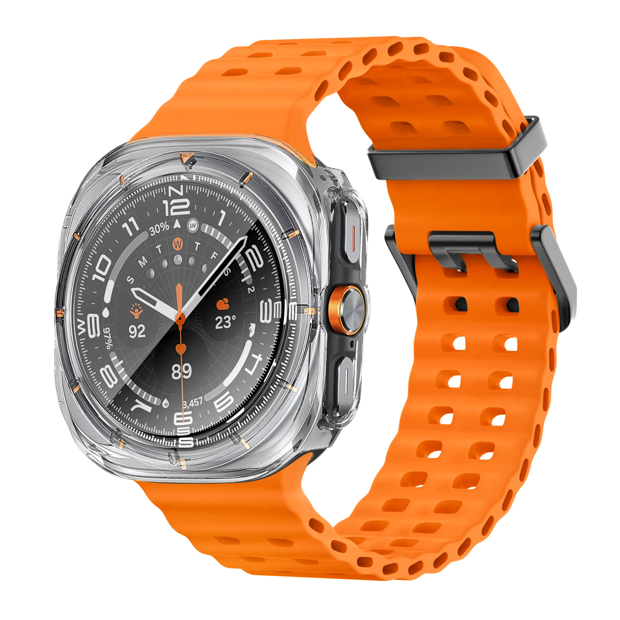 Bandz Samsung Galaxy Watch Ultra PC-Gehäuse mit Glass (Transparent)
