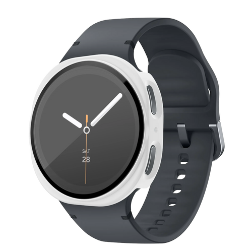 Bandz Samsung Galaxy Watch 8 - 44mm PC Hülle mit Glas (Weiß)