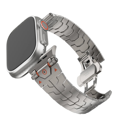 Bandz Apple Watch Gebürstetes Metallarmband 'Deluxe' (Titan)