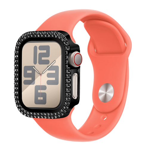 Bandz Apple Watch 10/11 - 42mm Diamond Case with Glass (Black)