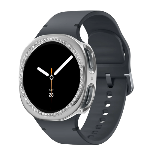 Bandz Samsung Galaxy Watch 8 - 40mm Diamant PC Hülle (Silber)