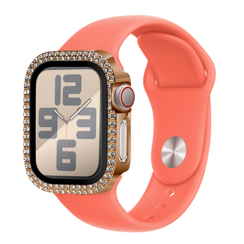 Bandz Apple Watch 10/11 - 42mm Diamond Hülle mit Glass (Roségold)