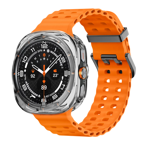 Bandz Samsung Galaxy Watch Ultra galvanisiertes TPU-Gehäuse (Transparent)