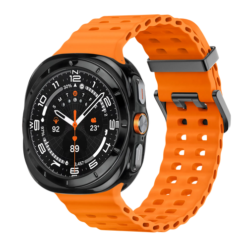 Bandz Samsung Galaxy Watch Ultra galvanisiertes TPU-Gehäuse (Schwarz)