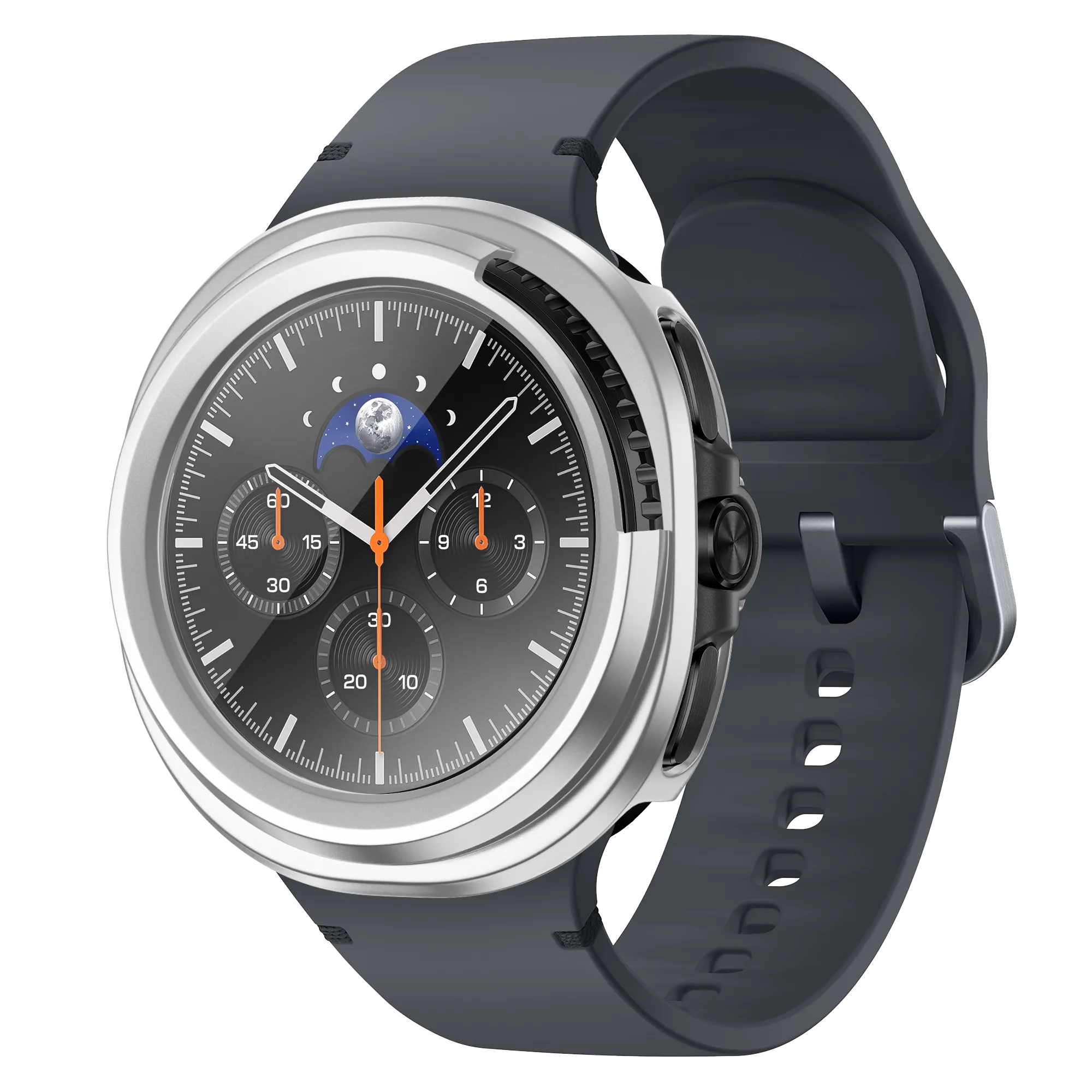 Bandz Samsung Galaxy Watch 8 Classic PC Hülle mit Glas (Silber)