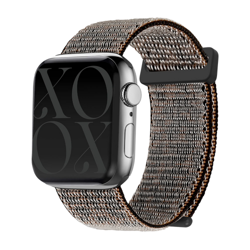 xoxo Wildhearts Apple Watch Nylonarmband (Schwarz Leopard)