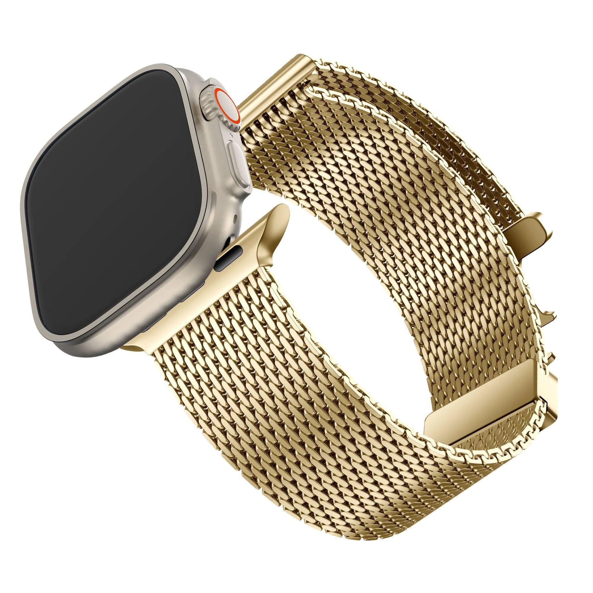 Bandz Apple Watch Milanese Loop Band mit P-Schnalle (Gold)