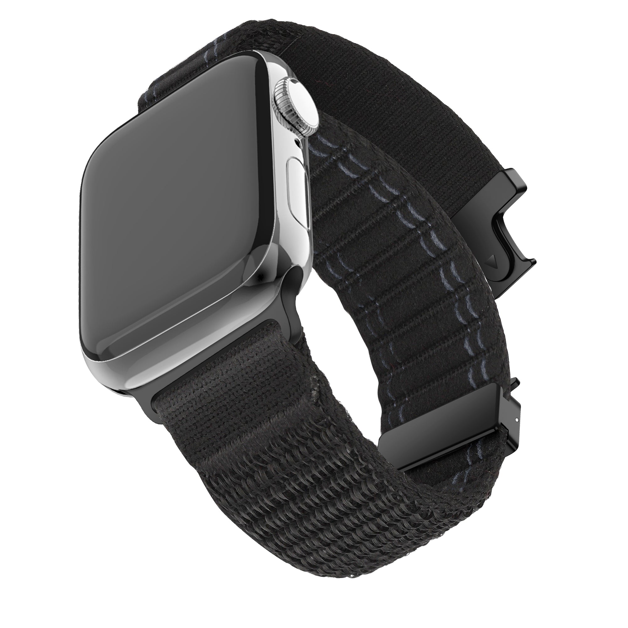Bandz Apple Watch Ultra Nylonarmband 'Deluxe' mit P-Schnalle (Schwarz)
