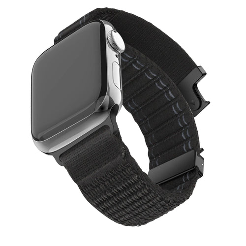 Bandz Apple Watch Nylon Band 'Deluxe' mit P-Schnalle (Schwarz)