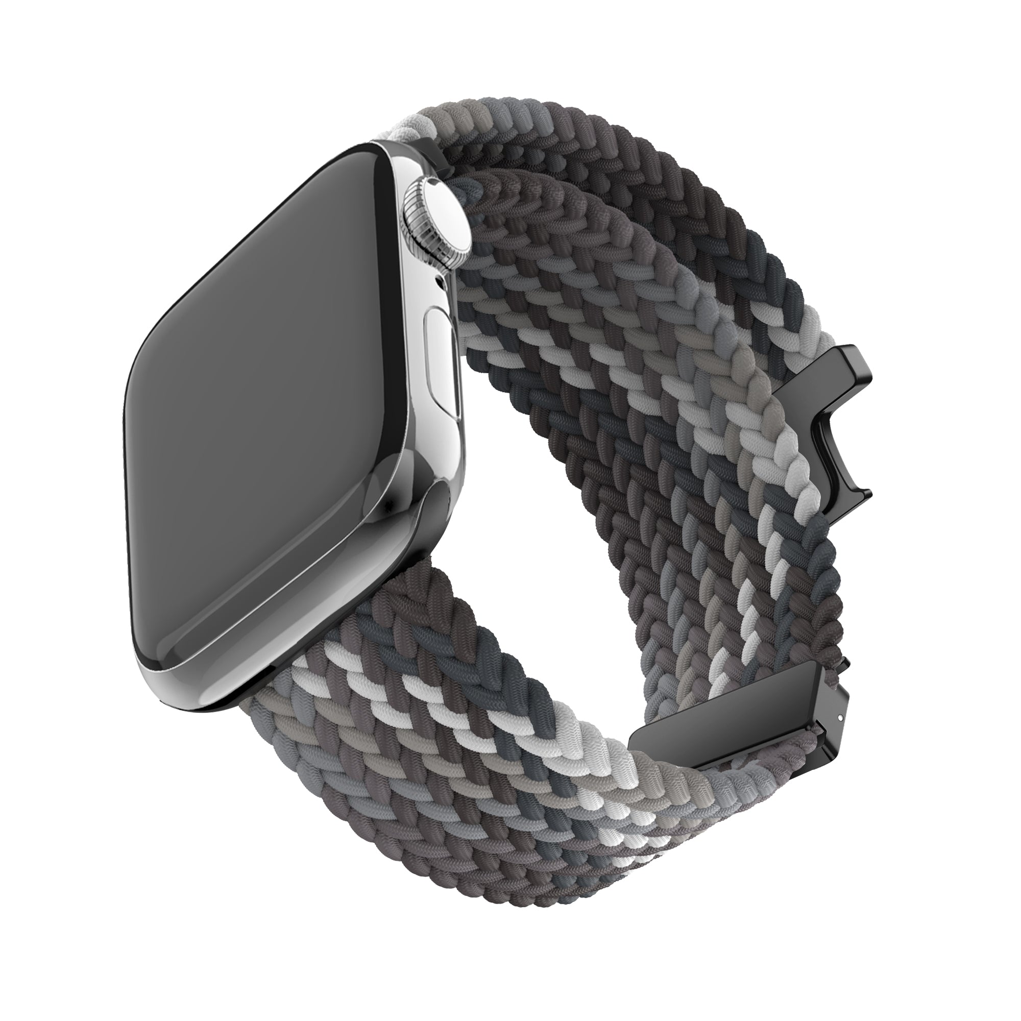 Bandz Apple Watch Ultra Geflochtenes Armband mit P-Schnalle (Mandala Schwarz)