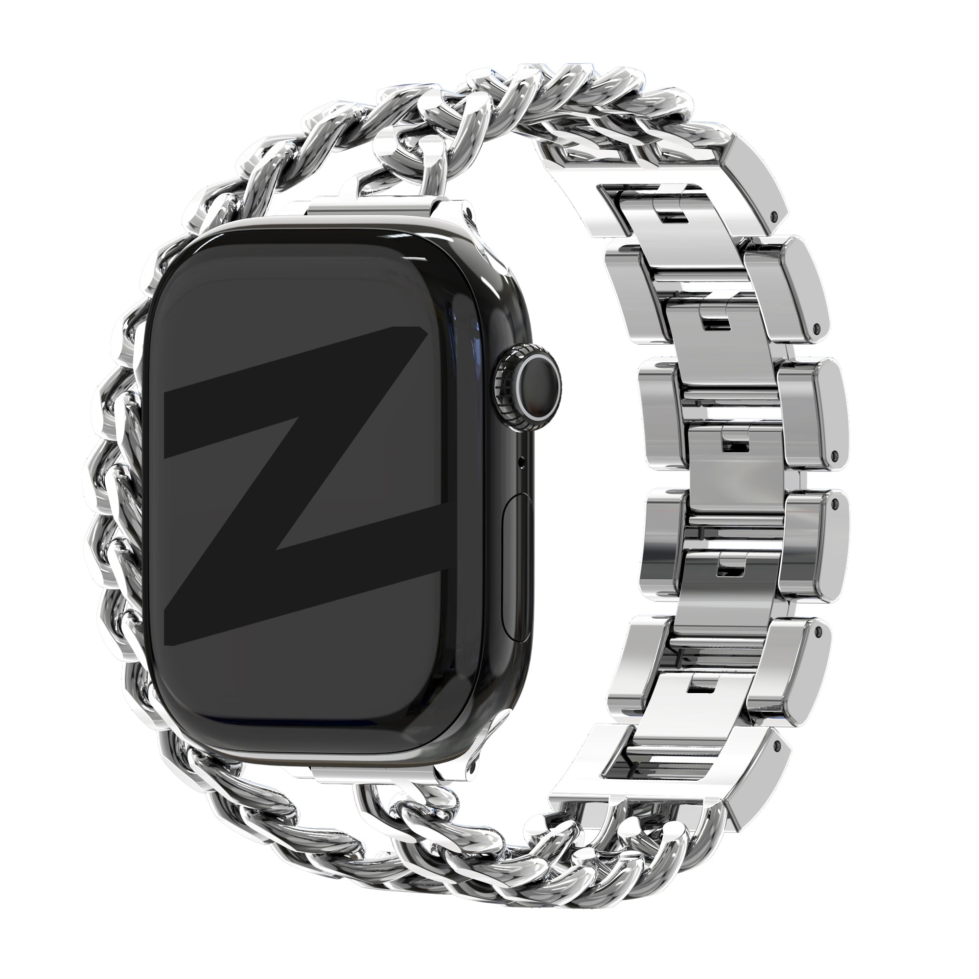 Bandz Apple Watch Stahlarmband 'Double Tour' (Silber)