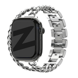 Bandz Apple Watch Steel Strap 'Double Tour' (Silver)