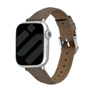 Apple Watch Slimfit Leather Strap (Dark Brown)