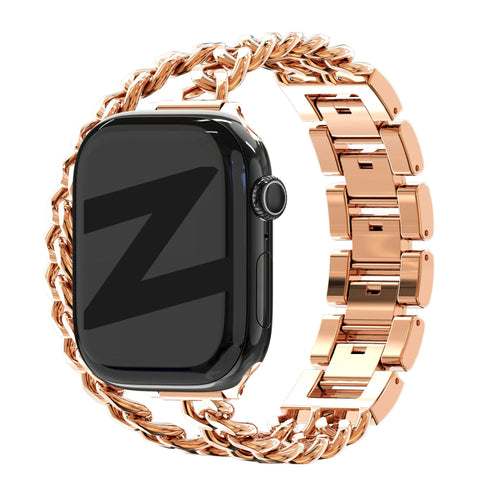 Bandz Apple Watch Steel Strap 'Double Tour' (Rose Gold)