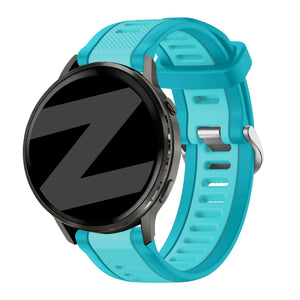 Bandz Garmin Vivomove Trend Dual Buckled Sport Strap (Aqua)
