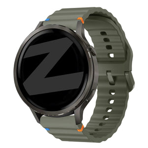 Bandz Garmin Venu 2s Silicone Strap 'Wave' (Army Green)