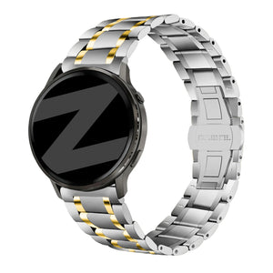 Bandz Garmin Vivoactive 5 Stahl Gliederarmband 'Deluxe' (Silber/Gold)