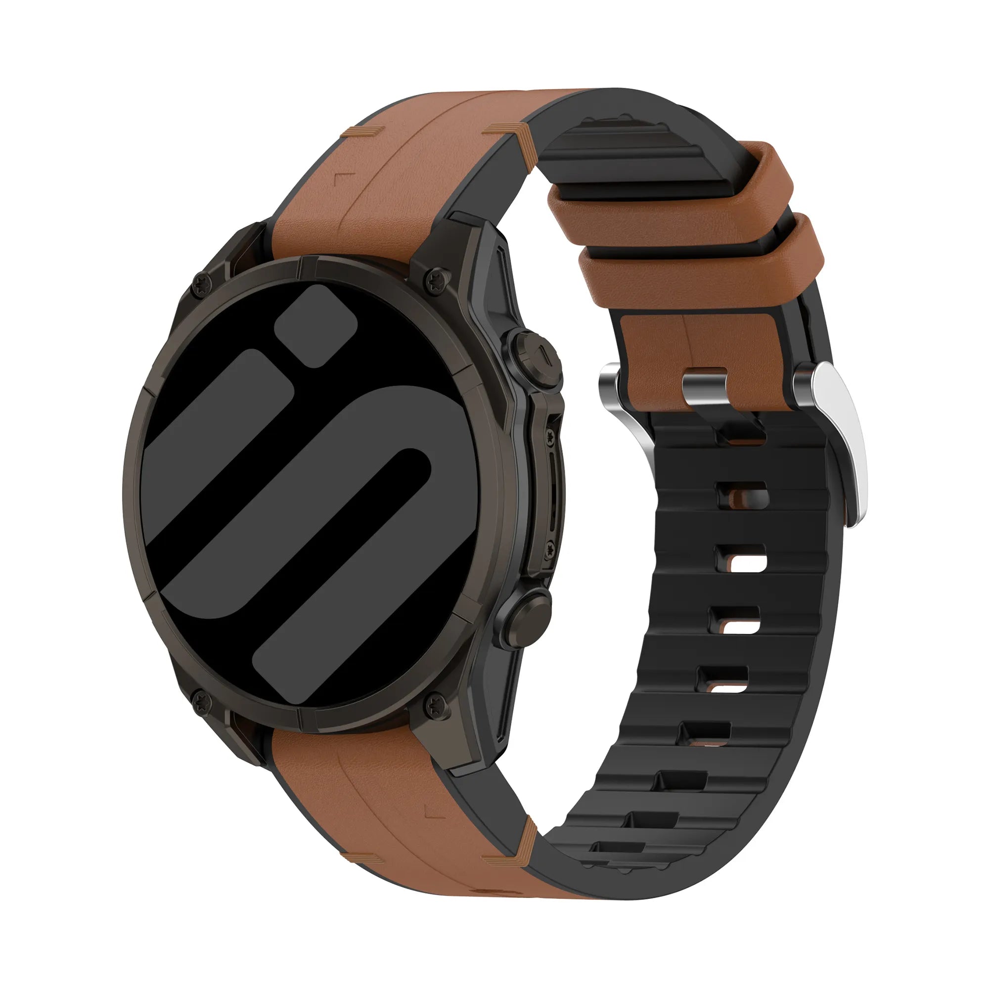 Garmin Quatix 3 / 6x / 7x Solar Leather Hybrid Strap (Brown)